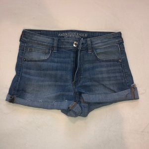 American eagle hi-rise shortie Jean shorts